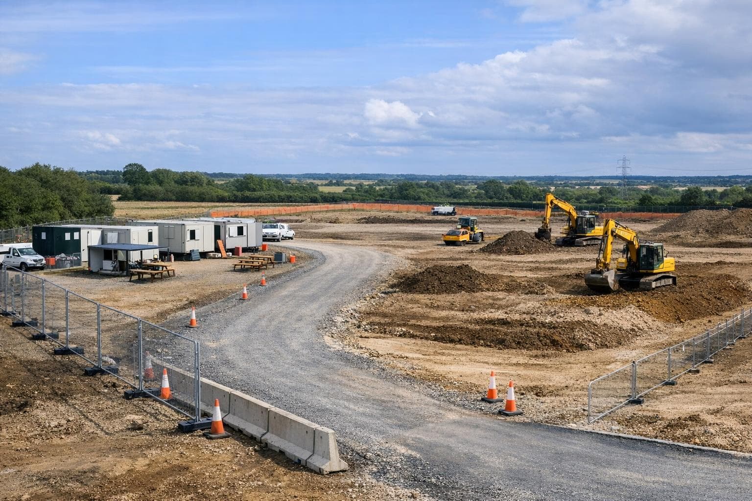 Piling operations on a development site