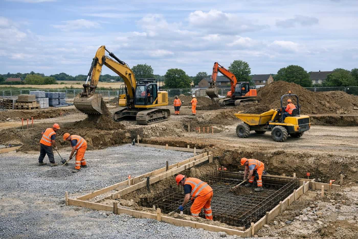 Site logistics planning — groundworks guidance